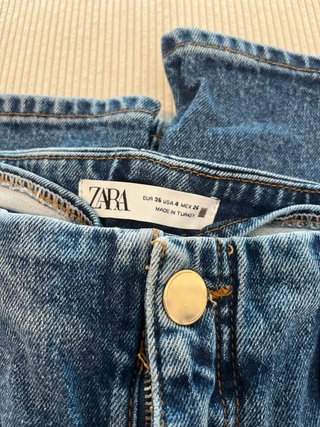 Zara Pantalones Anchos Vaqueros