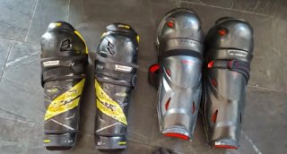 Espinilleras Hockey Línea/Hielo Bauer y CCM