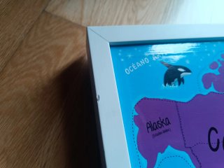 Mapa Mundo magnético y enmarcado