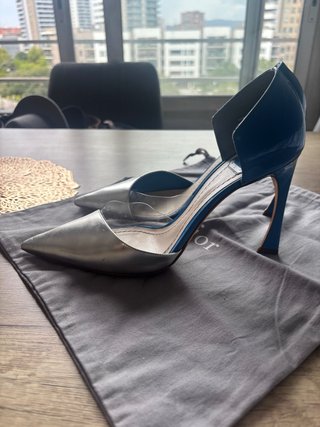 Zapatos Christian Dior Azul y Plateado