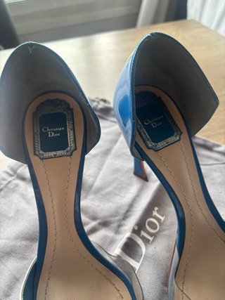 Zapatos Christian Dior Azul y Plateado
