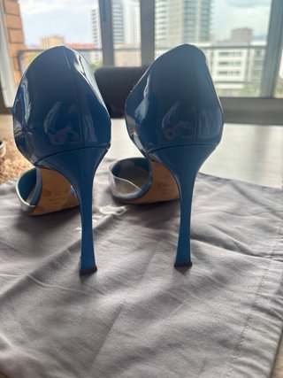 Zapatos Christian Dior Azul y Plateado