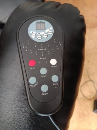 Sillón Masaje Vibratorio Cuero Sintético Negro