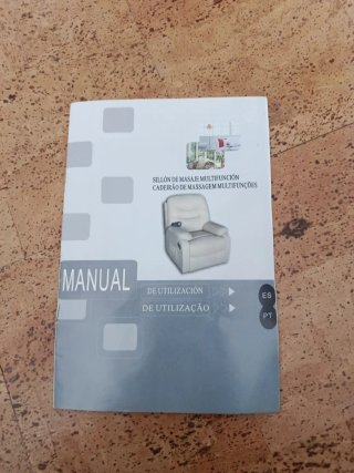 Sillón Masaje Vibratorio Cuero Sintético Negro