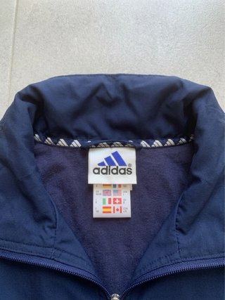 Chaqueta Adidas Vintage Azul y Blanca