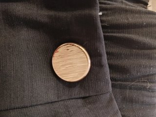 Pantalón MANGO Negro Ancho Botones Dorados