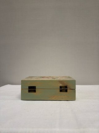 Caja Joyero de Madera Vintage con Palomas y Rosas