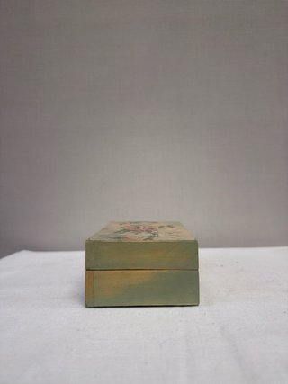Caja Joyero de Madera Vintage con Palomas y Rosas
