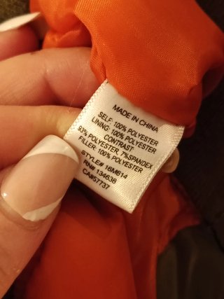 Chaqueta bomber verde con forro naranja