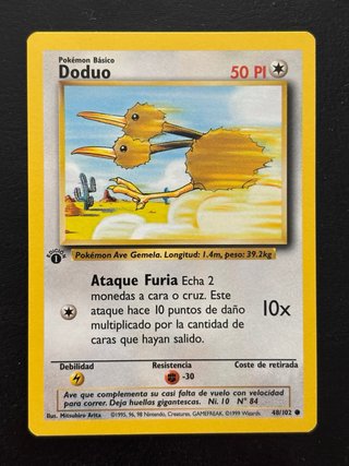 Lote 4 Cartas Pokémon: Metapod, Drowzee, Doduo, Di