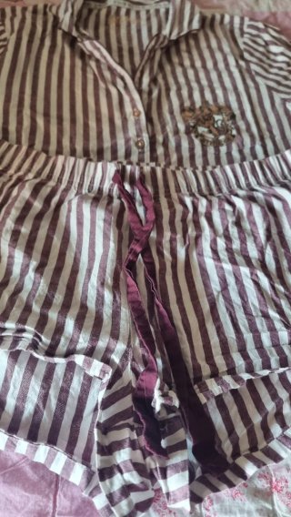 Pijama Harry Potter Rayas Marrón/Blanco