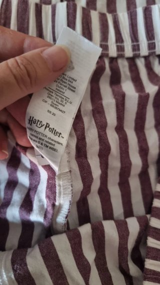 Pijama Harry Potter Rayas Marrón/Blanco
