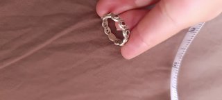 Anillo Plata Ley 925 Banda Eternity Circonitas Roj