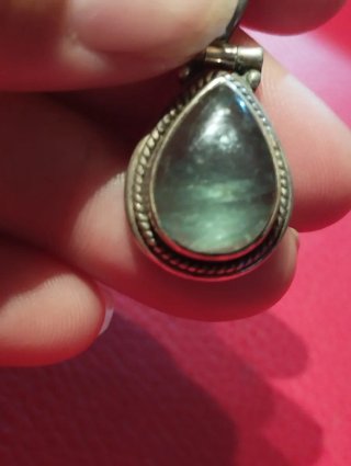 Colgante vintage plata y aguamarina