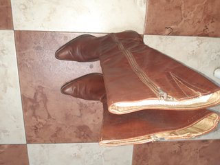Botas altas de piel Wonders marrones talla 37