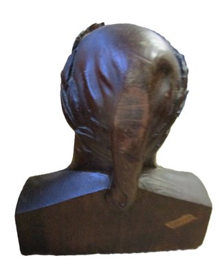 Busto Dante Alighieri in legno intagliato