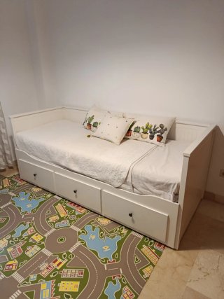 Cama Diván Ikea Blanca con Cajones