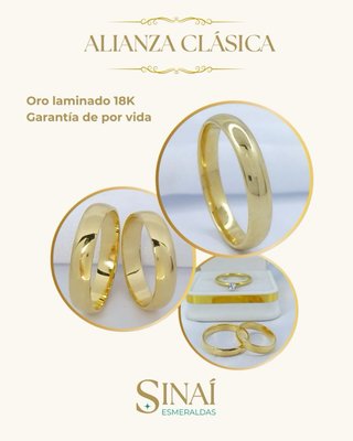 Alianzas Oro Laminado 18K (Pareja)