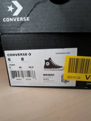 Zapatillas Converse All Star negras talla 39