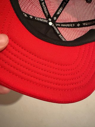 Gorra Trucker Chrome Hearts Roja y Blanca