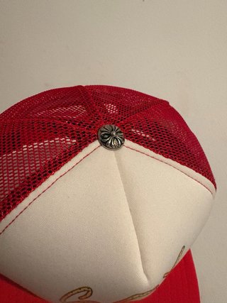 Gorra Trucker Chrome Hearts Roja y Blanca