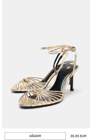 Sandalias NUEVAS doradas Zara Talla 38