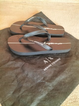 Chanclas Armani Exchange Mujer Talla 40 Negras