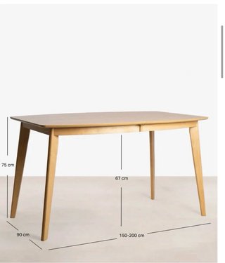 Mesa comedor extensible madera