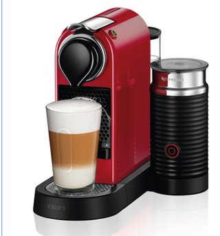 Cafetera Nespresso Roja con Espumador