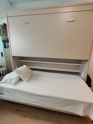 Litera doble plegable con estantería