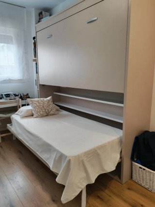 Litera doble plegable con estantería