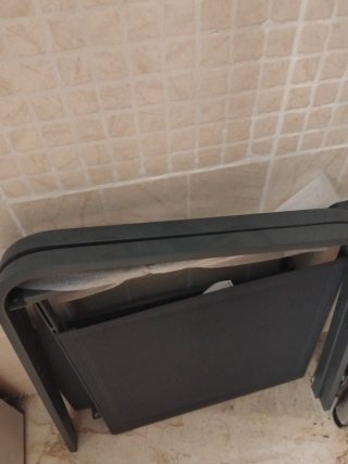 Conjunto Mesa, Sillón y sillas Exterior Gris