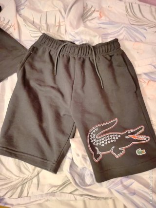 Conjunto Lacoste Sport Negro corto