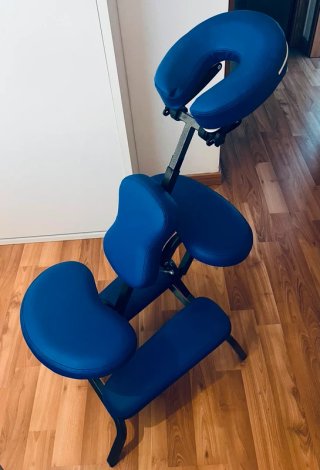 Silla de masajes azul plegable
