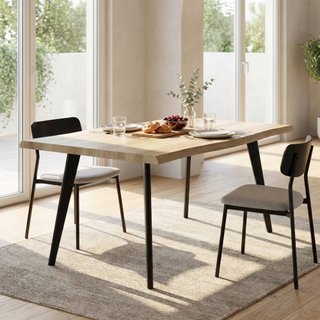 Tavolo da Pranzo Rovere 160x90cm Gambe in Metallo