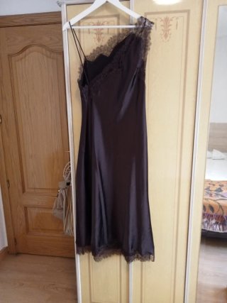 Vestido negro encaje boda comunión