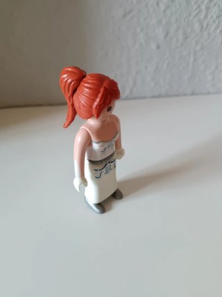 Playmobil Novia Pelirroja Vestido Blanco