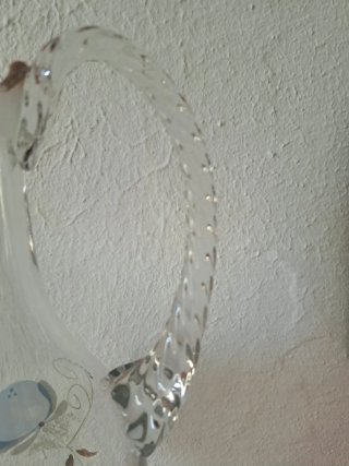 Juego de vino cristal pintado.