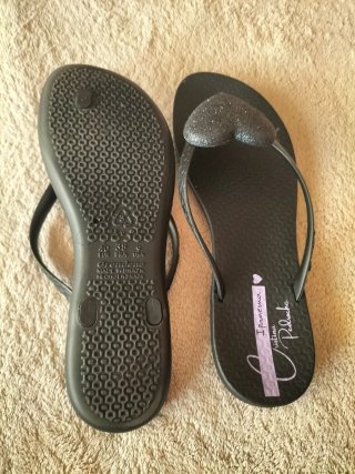 Chanclas Ipanema Corazón Negro .