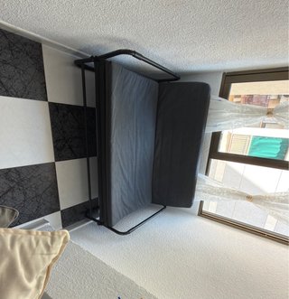 Sofá Cama Negro para Balcón
