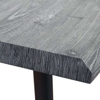 Tavolo da Pranzo Rovere Antracite Gambe in Metallo
