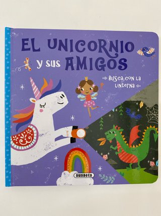 Libro linterna unicornios