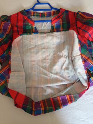 Blusa dibujo cuadros escoceses