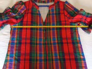 Blusa dibujo cuadros escoceses