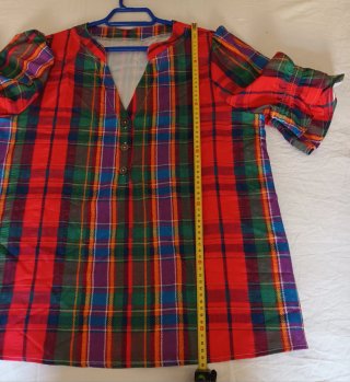 Blusa dibujo cuadros escoceses
