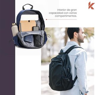Mochila Kpital Azul Robusta Ligera Versátil
