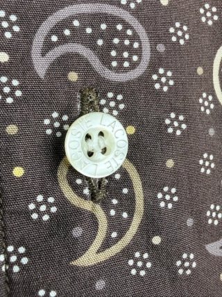 Camicia Lacoste Uomo L Cotone Marrone Paisley