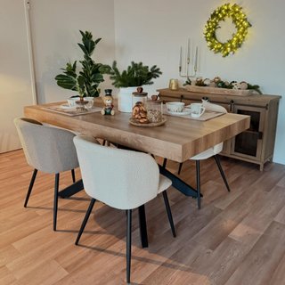 Tavolo Pranzo Allungabile 160/240cm Marrone chiaro