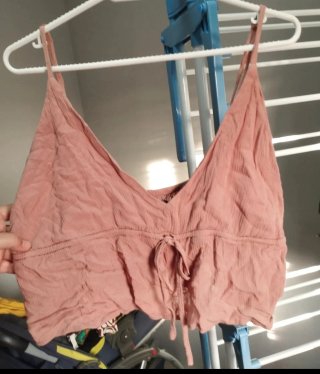 Shorts vaqueros y top rosa palo