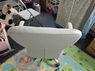 Silla de escritorio blanca piel sintética